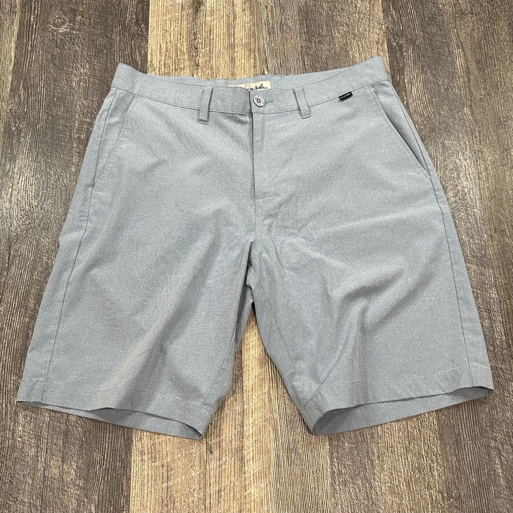 NWT Travis Mathew Shorts‎ Beck Mens Sz 40 Light Blue Performance 10" Inseam Golf